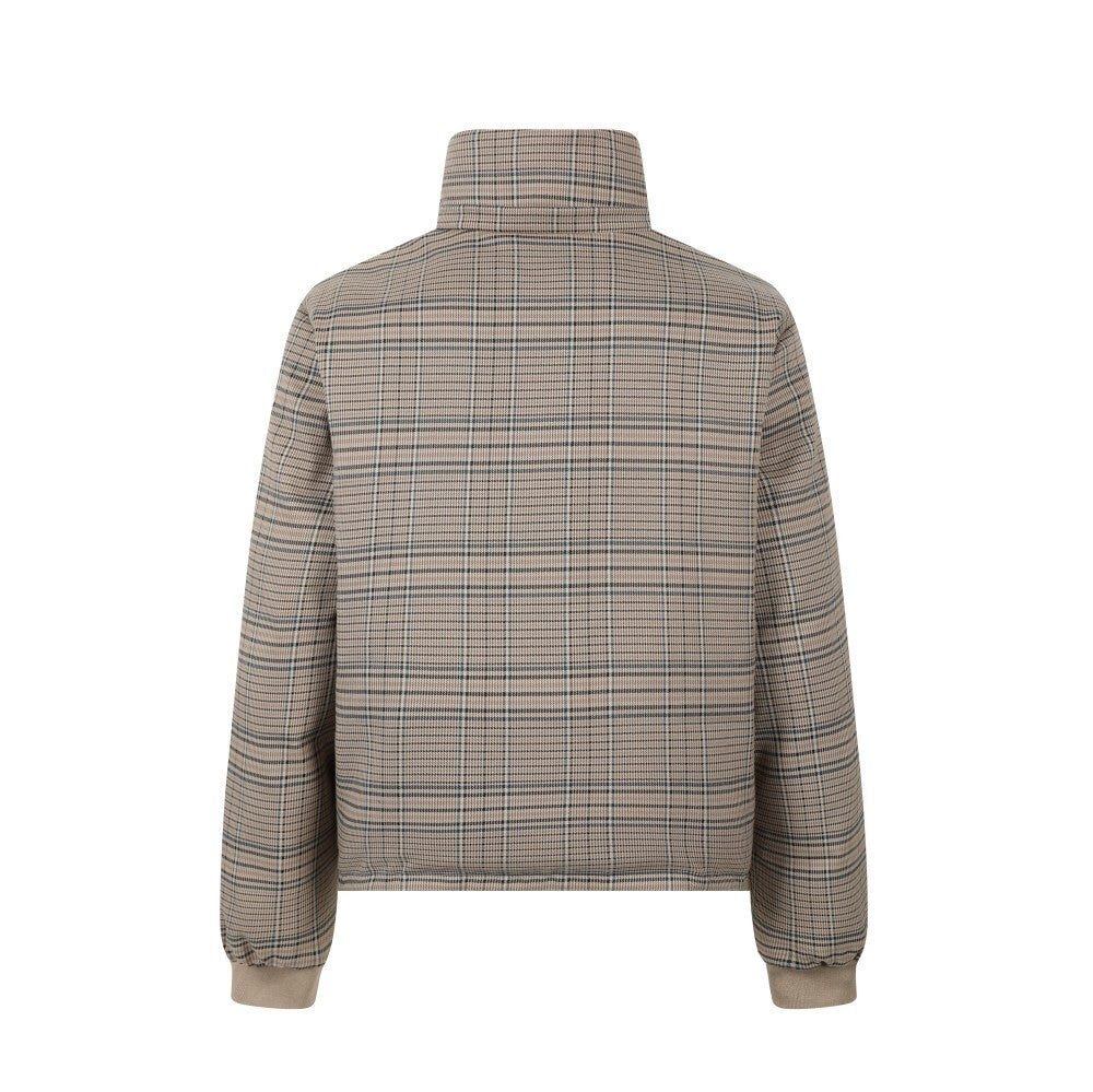 3-6-5.shop Reversible Plaid Fur Hooded Jacket