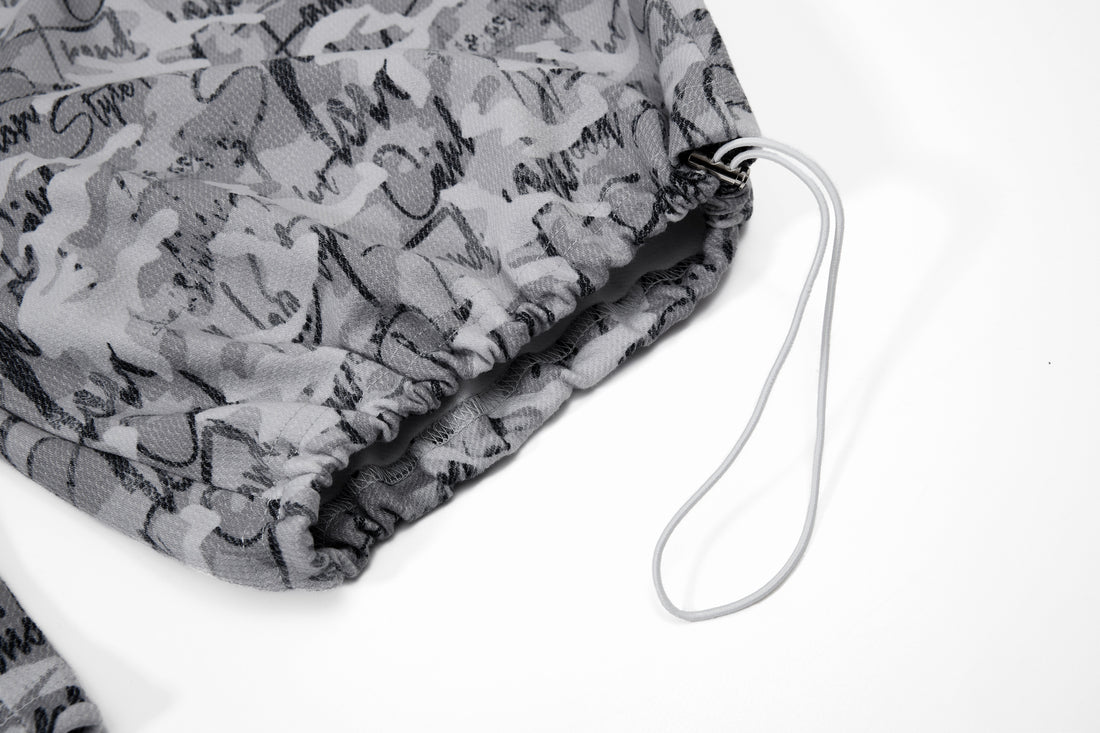 3-6-5.shop Camo Script Wide-Leg Pants