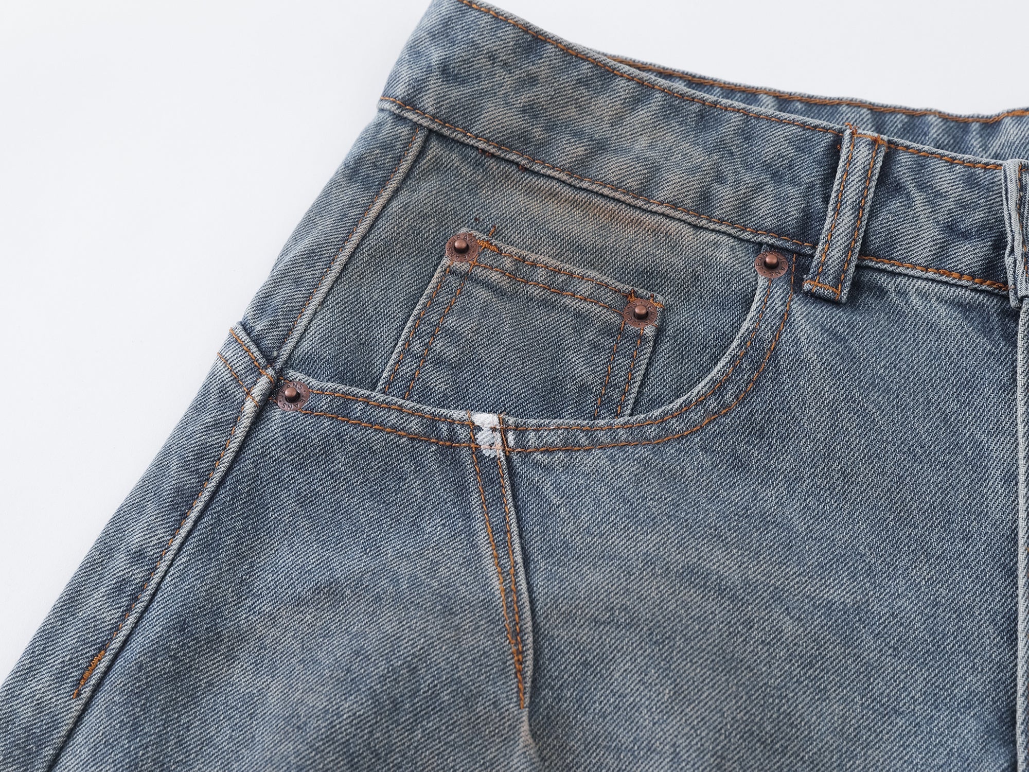 3-6-5.shop Vintage Washed Distressed Jeans
