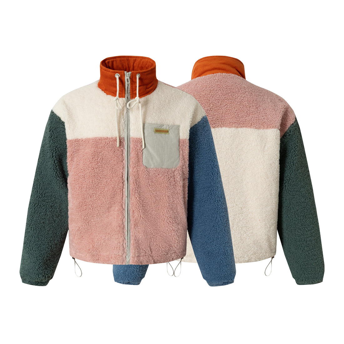 3-6-5.shop Colorblock Fleece Zip Jacket