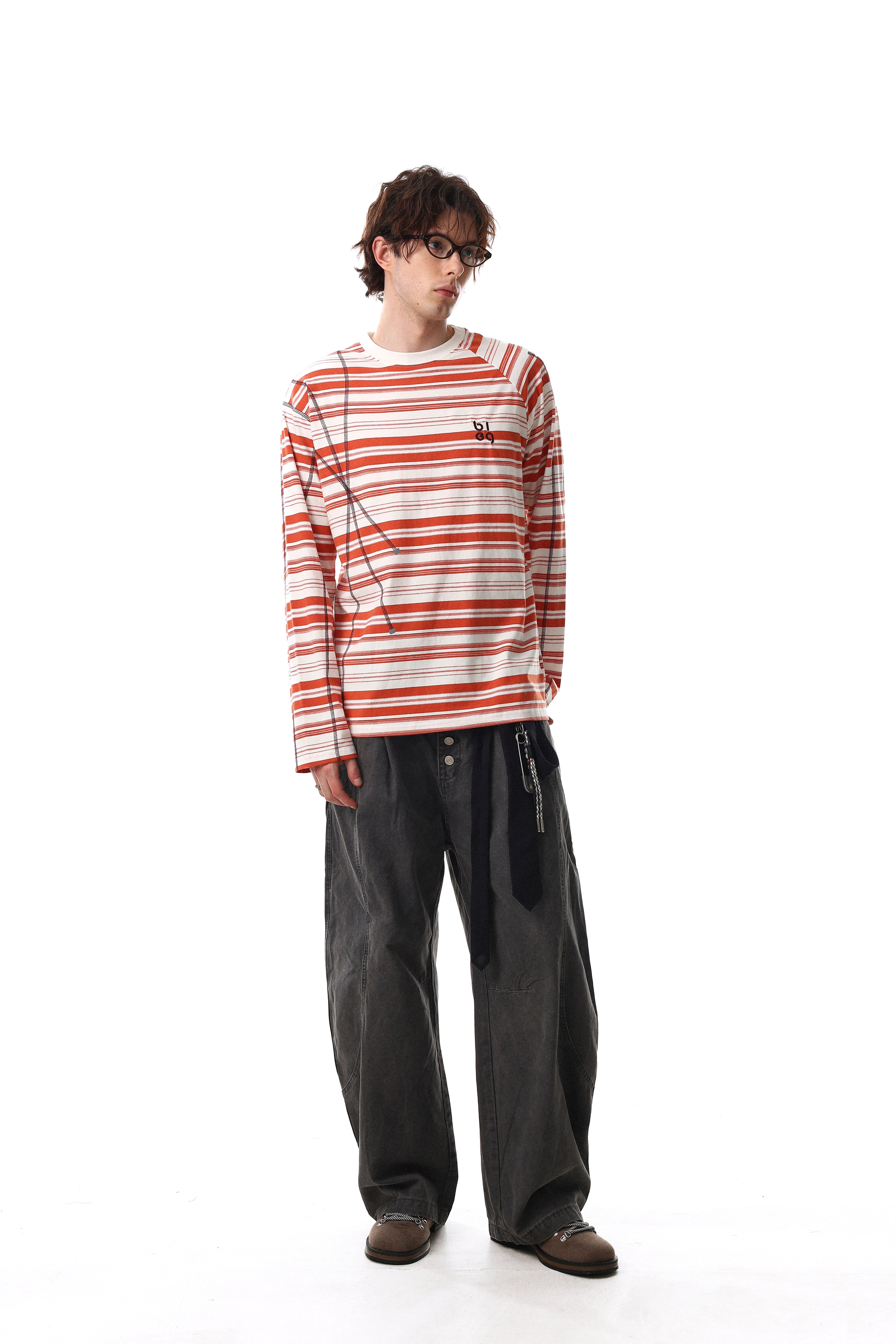 3-6-5.shop Striped Long Sleeve Tee