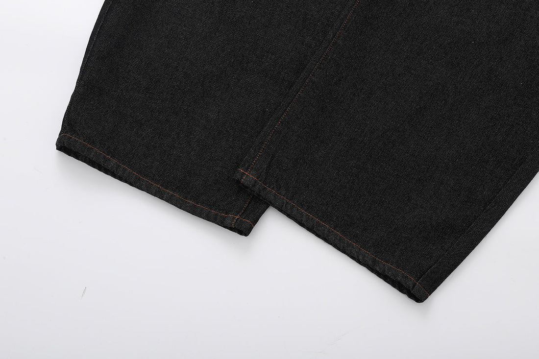 3-6-5.shop Curved Rivet Denim Pants