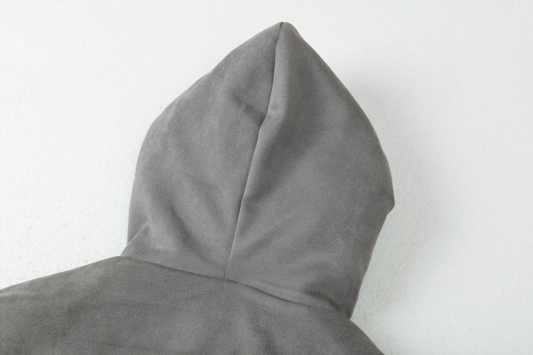 3-6-5.shop Faux-Fur Lined Suede Hoodie Jacket