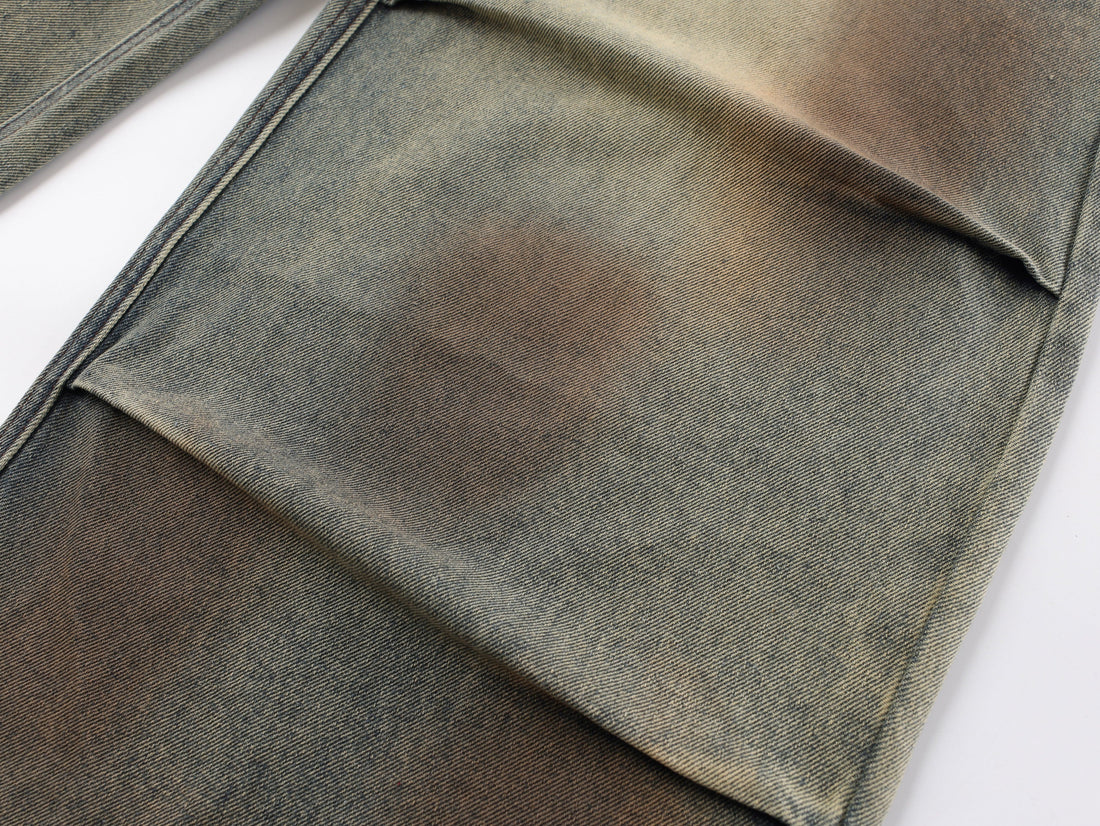 3-6-5.shop Tie-Waist Wide-Leg Denim Pants