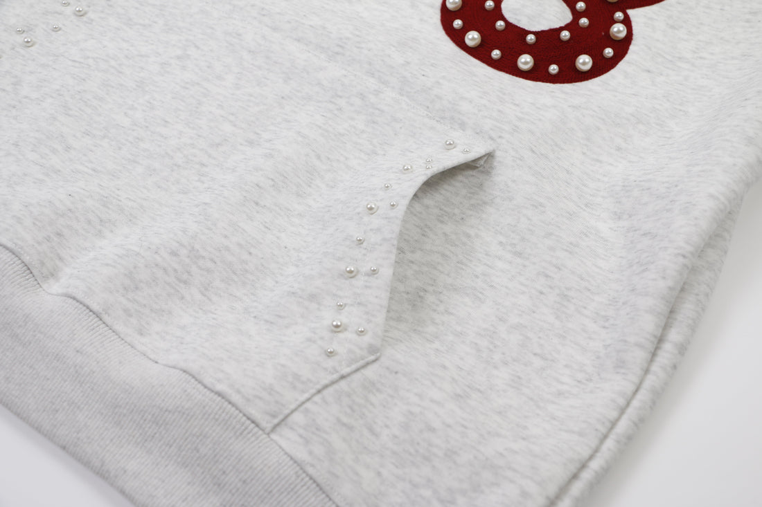 3-6-5.shop Star & Number Appliqué Hoodie