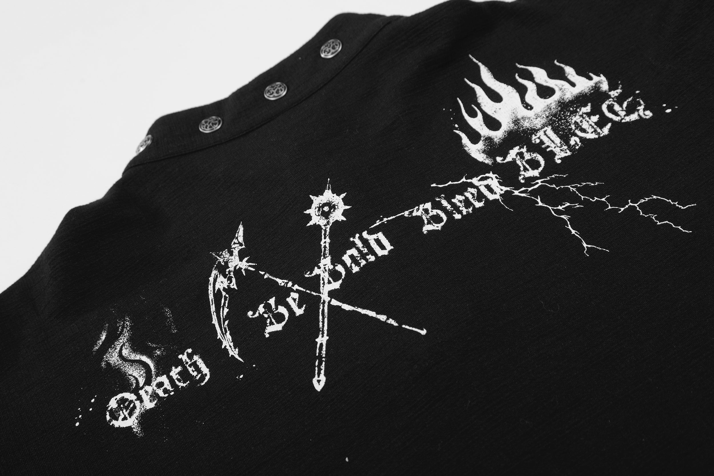 3-6-5.shop Graphic Long Sleeve Henley Shirt