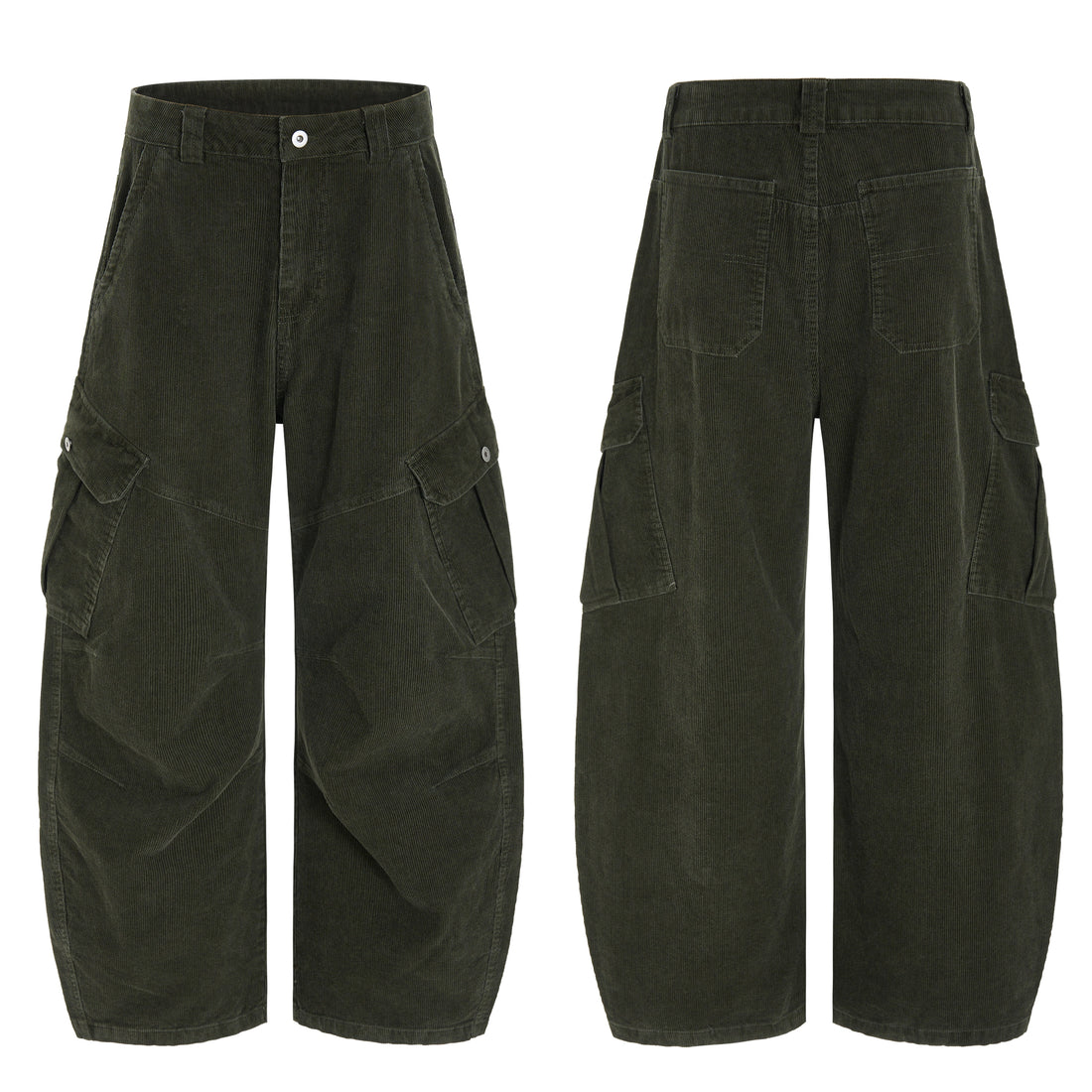 3-6-5.shop Corduroy Utility Wide-Leg Pants