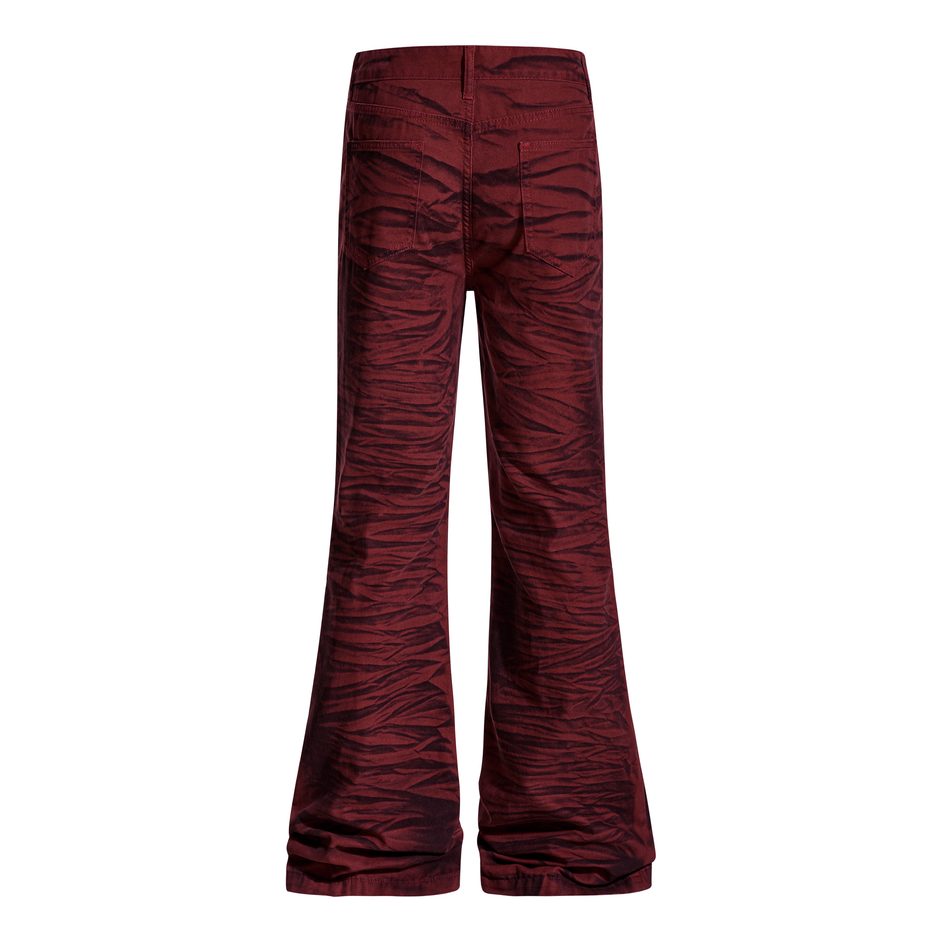 3-6-5.shop Tiger-Pattern Flared Pants