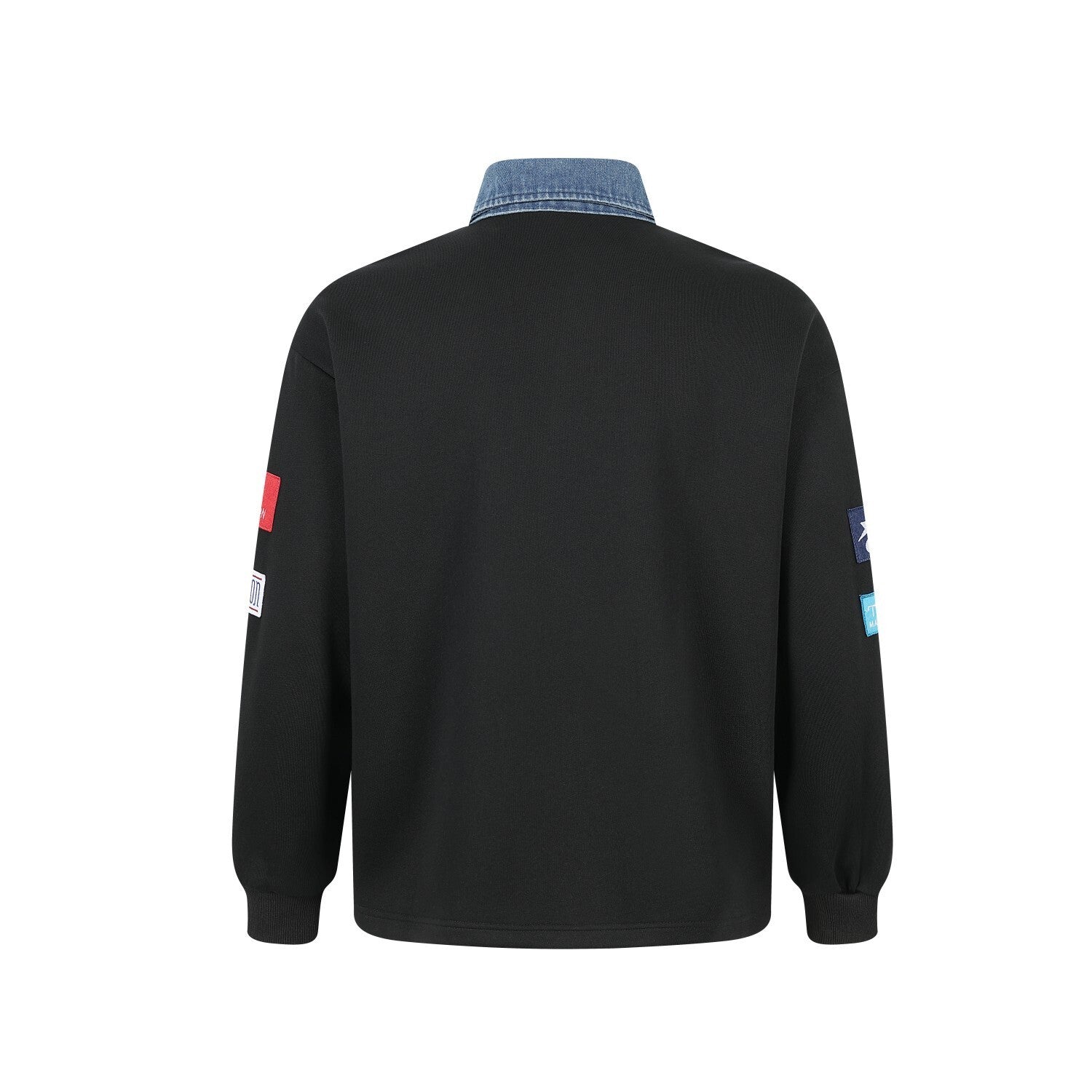 3-6-5.shop Patchwork Polo Sweatshirt