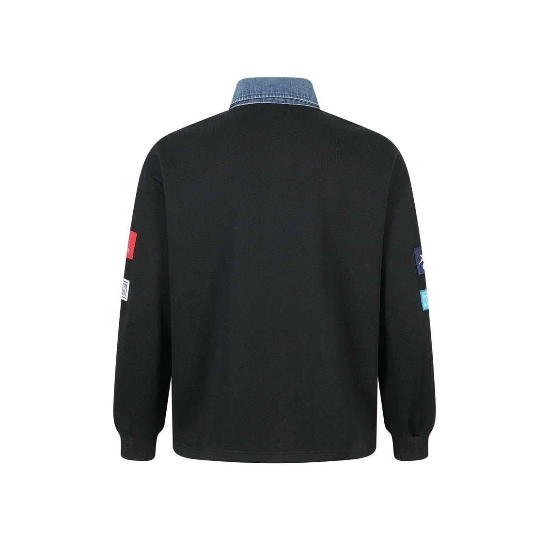 3-6-5.shop Patchwork Polo Sweatshirt