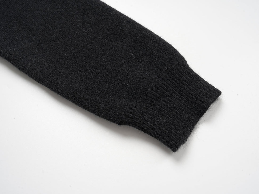 3-6-5.shop Classic Retro Patch Knit Cardigan