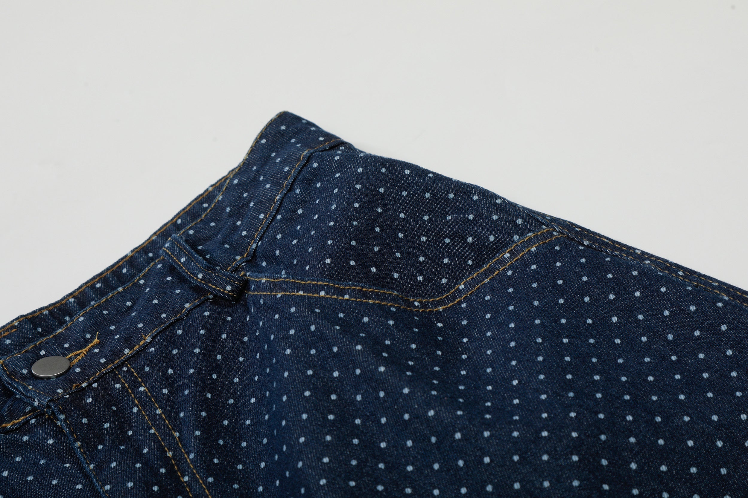 3-6-5.shop Polka Dot Denim Cargo Shorts