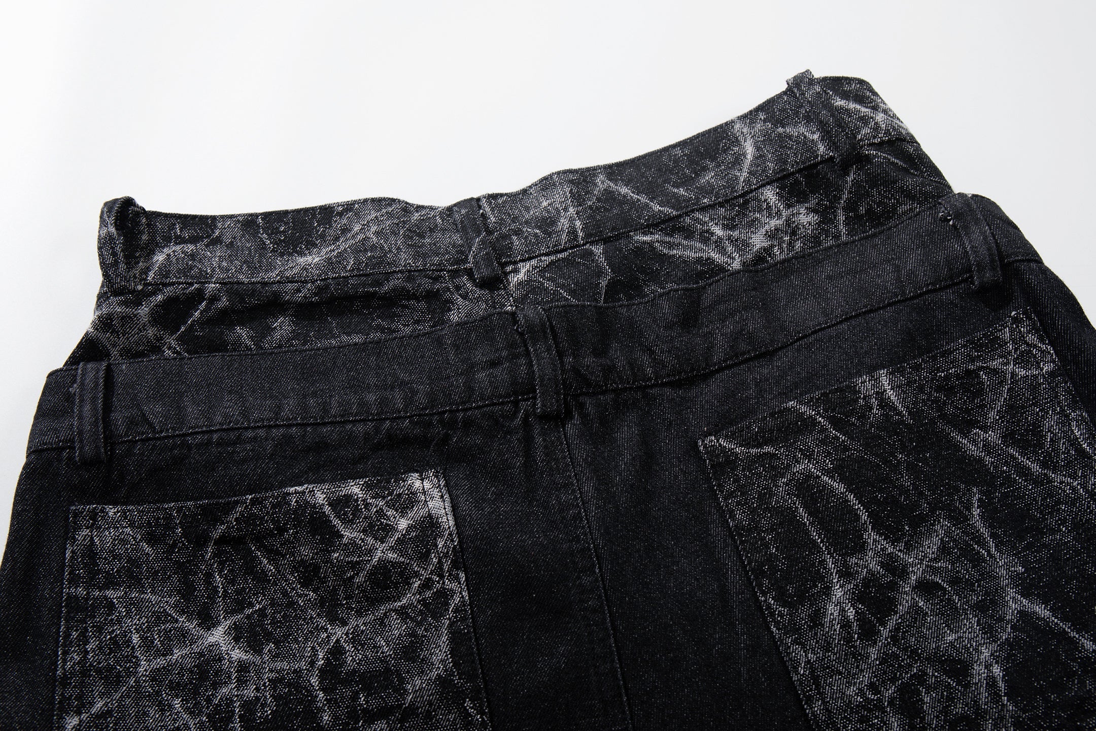 3-6-5.shop Cracked Panel Wide-Leg Pants