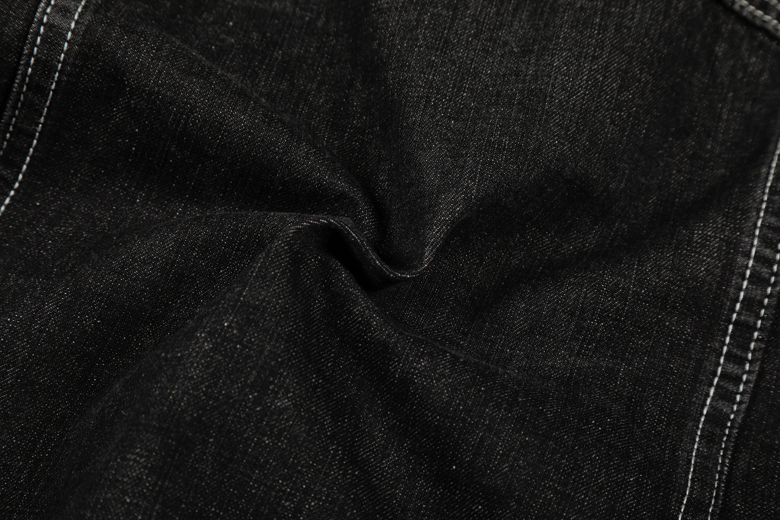 3-6-5.shop Buckle Denim Jacket – Black