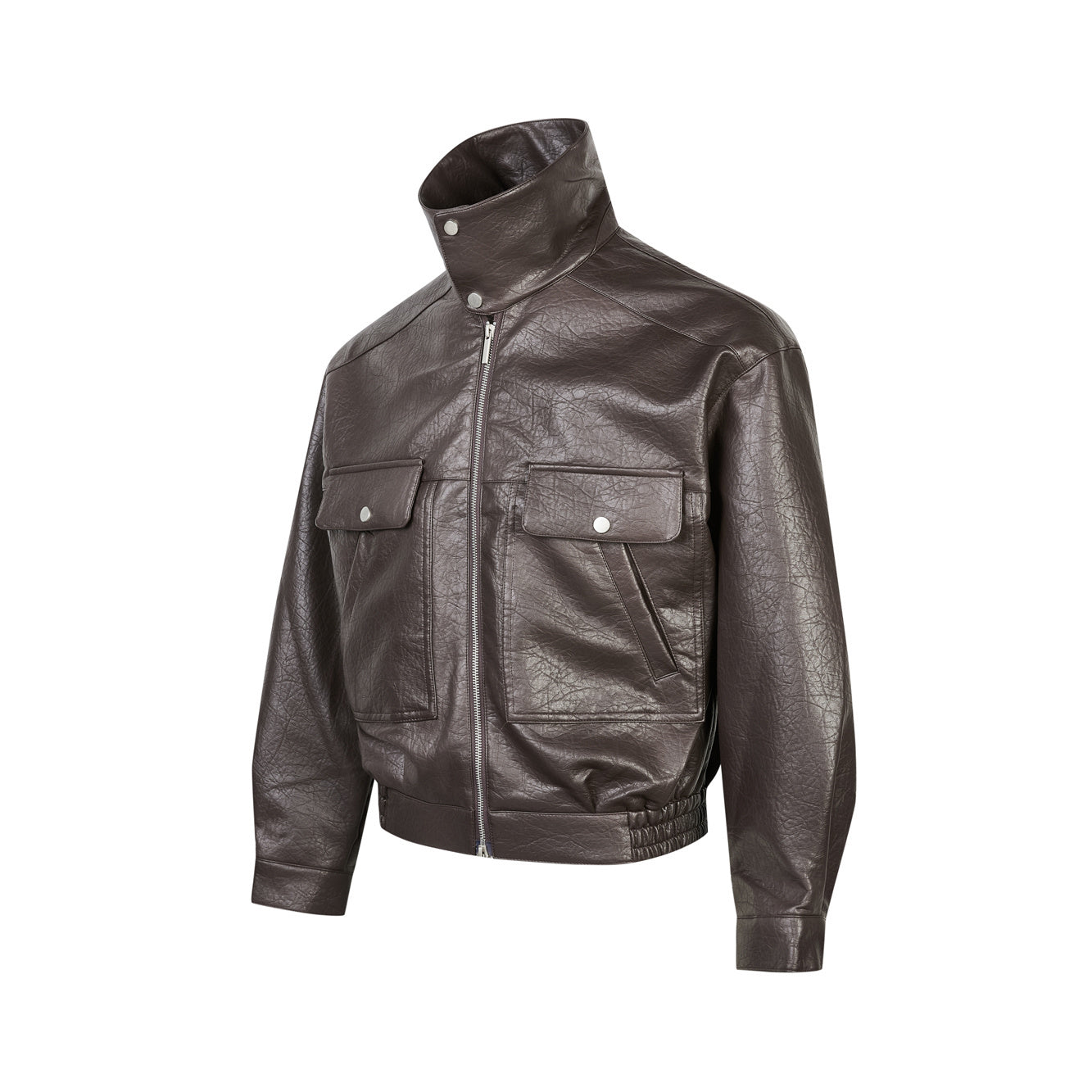 3-6-5.shop Classic Utility PU Jacket