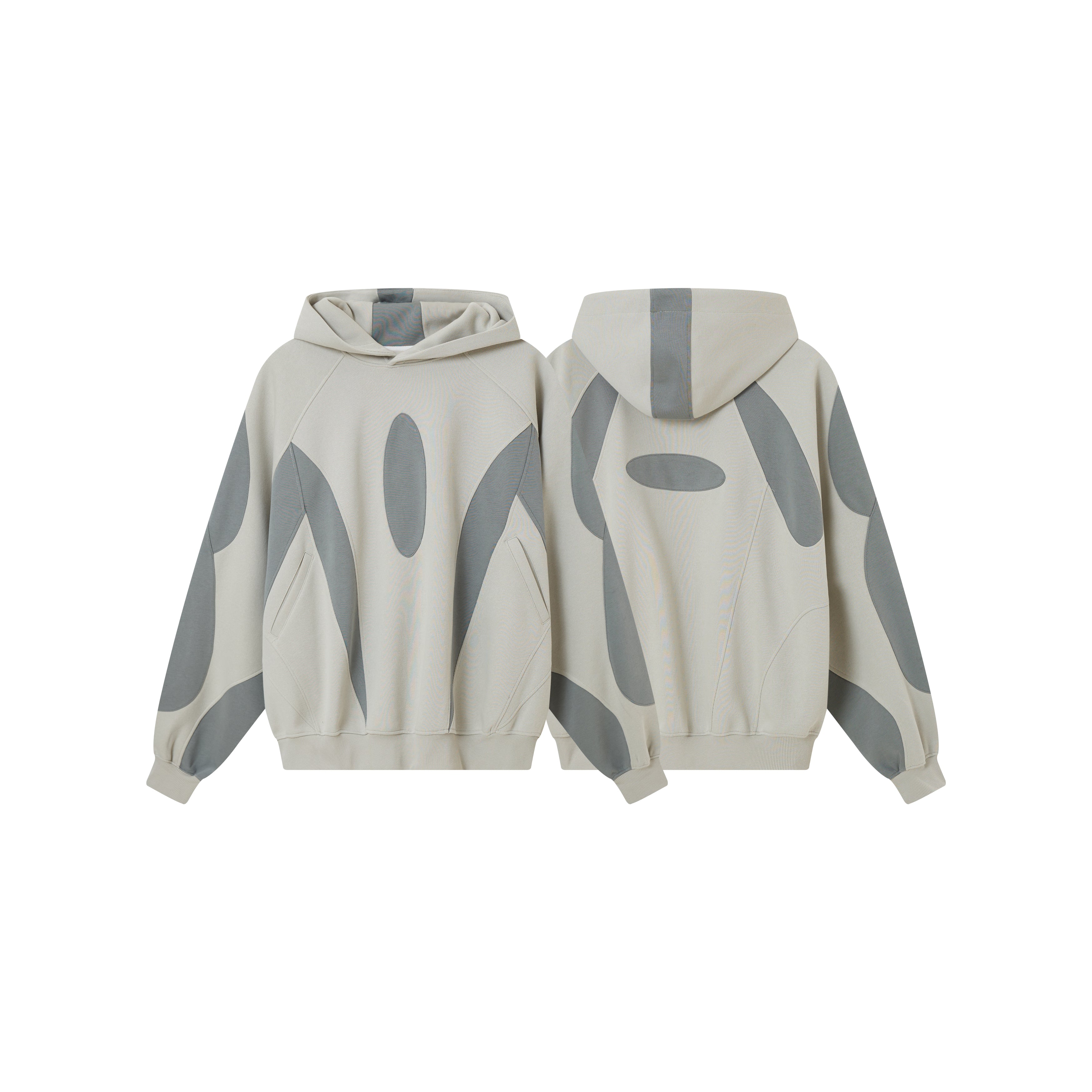 3-6-5.shop Multi-Panel Contrast Hooded Sweatshirt