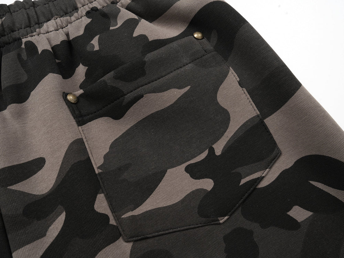 3-6-5.shop Camo Wide-Leg Track Pants