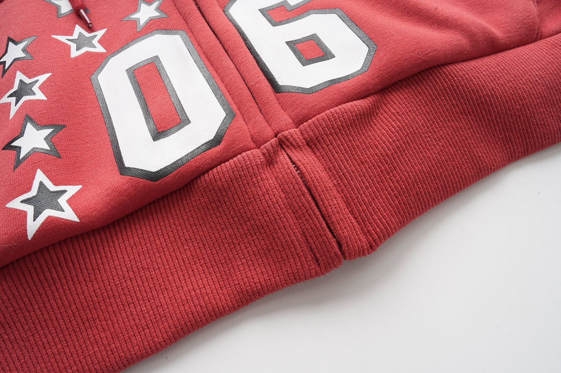 3-6-5.shop Retro Varsity Zip Hoodie