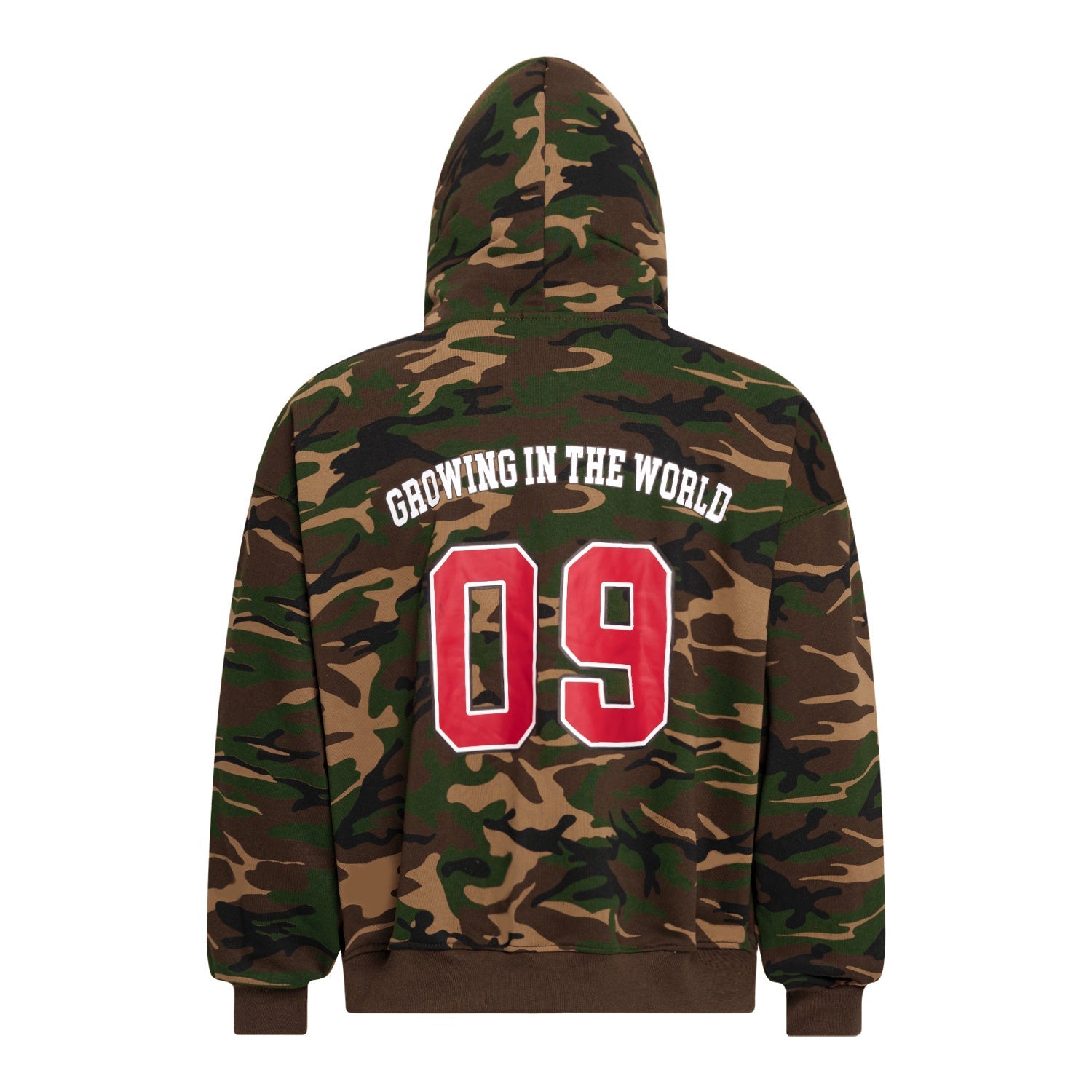 3-6-5.shop Split Camouflage Zip-Up Hoodie