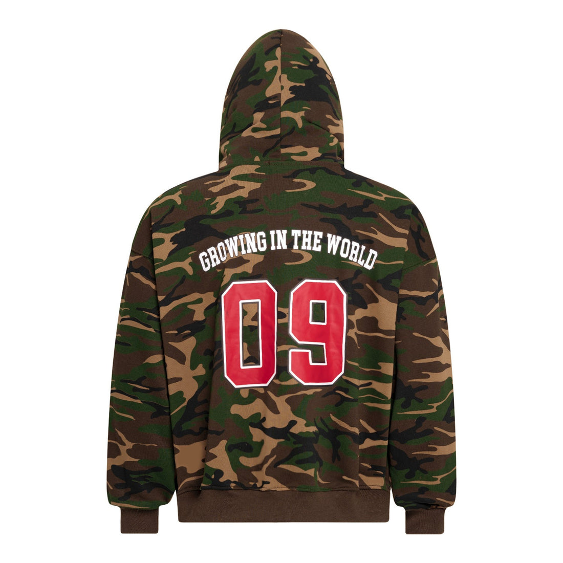3-6-5.shop Split Camouflage Zip-Up Hoodie