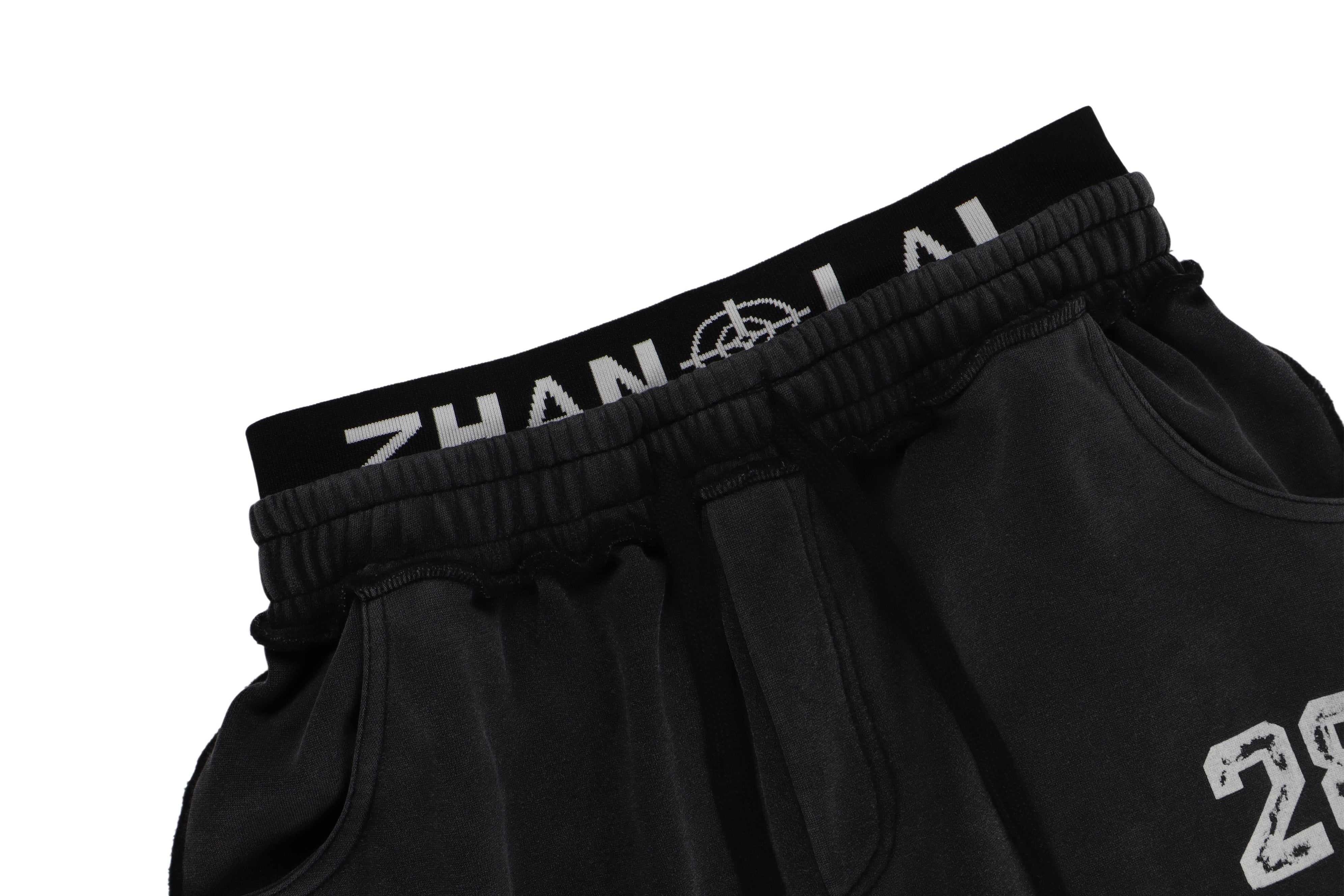 3-6-5.shop Graffiti Washed Wide-Leg Sweatpants