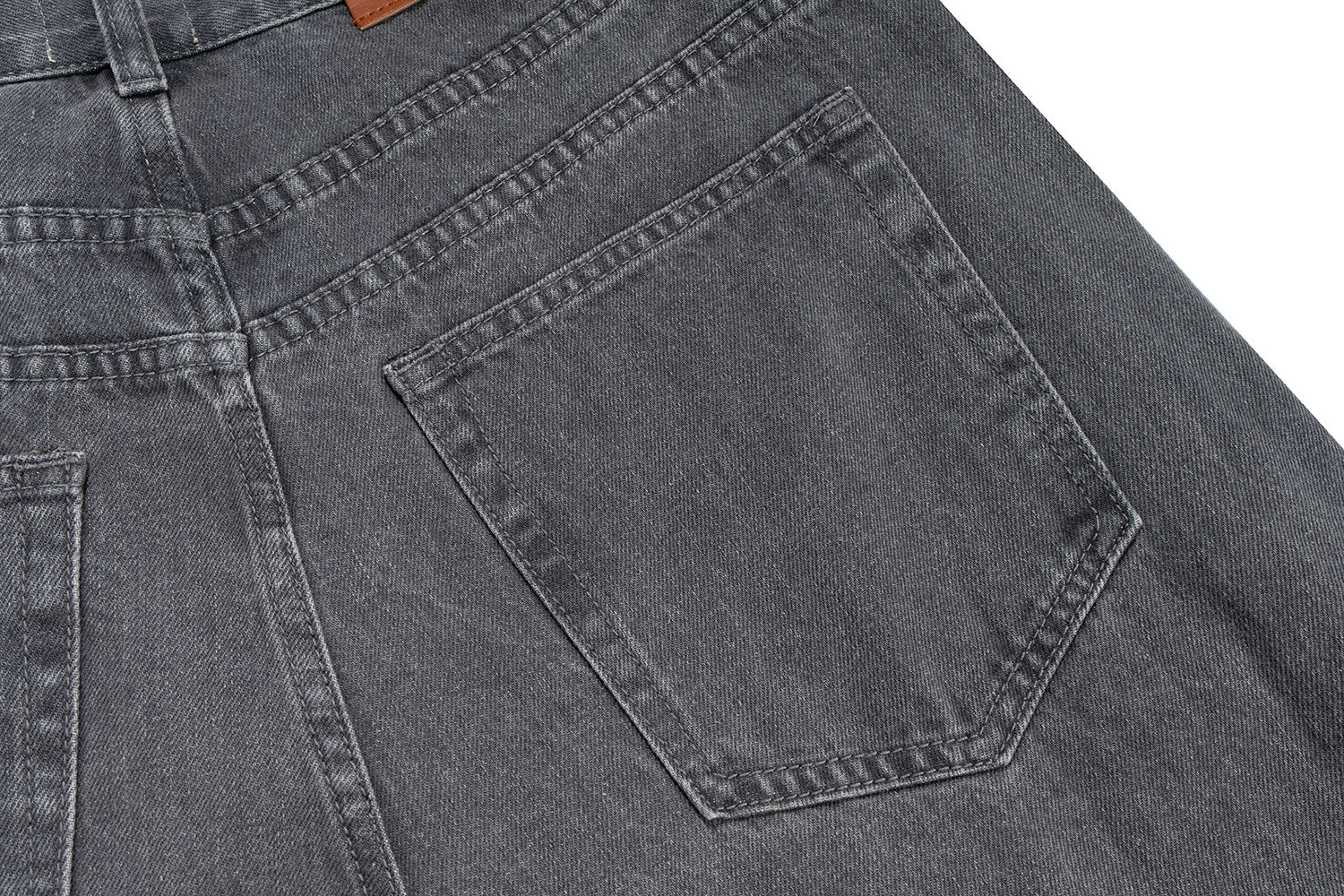3-6-5.shop Button-Fly Washed Denim Pants