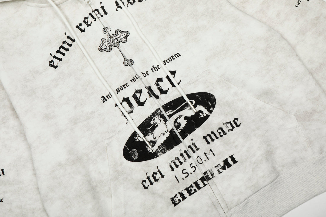 3-6-5.shop Vintage Graphic Zip-Up Hoodie