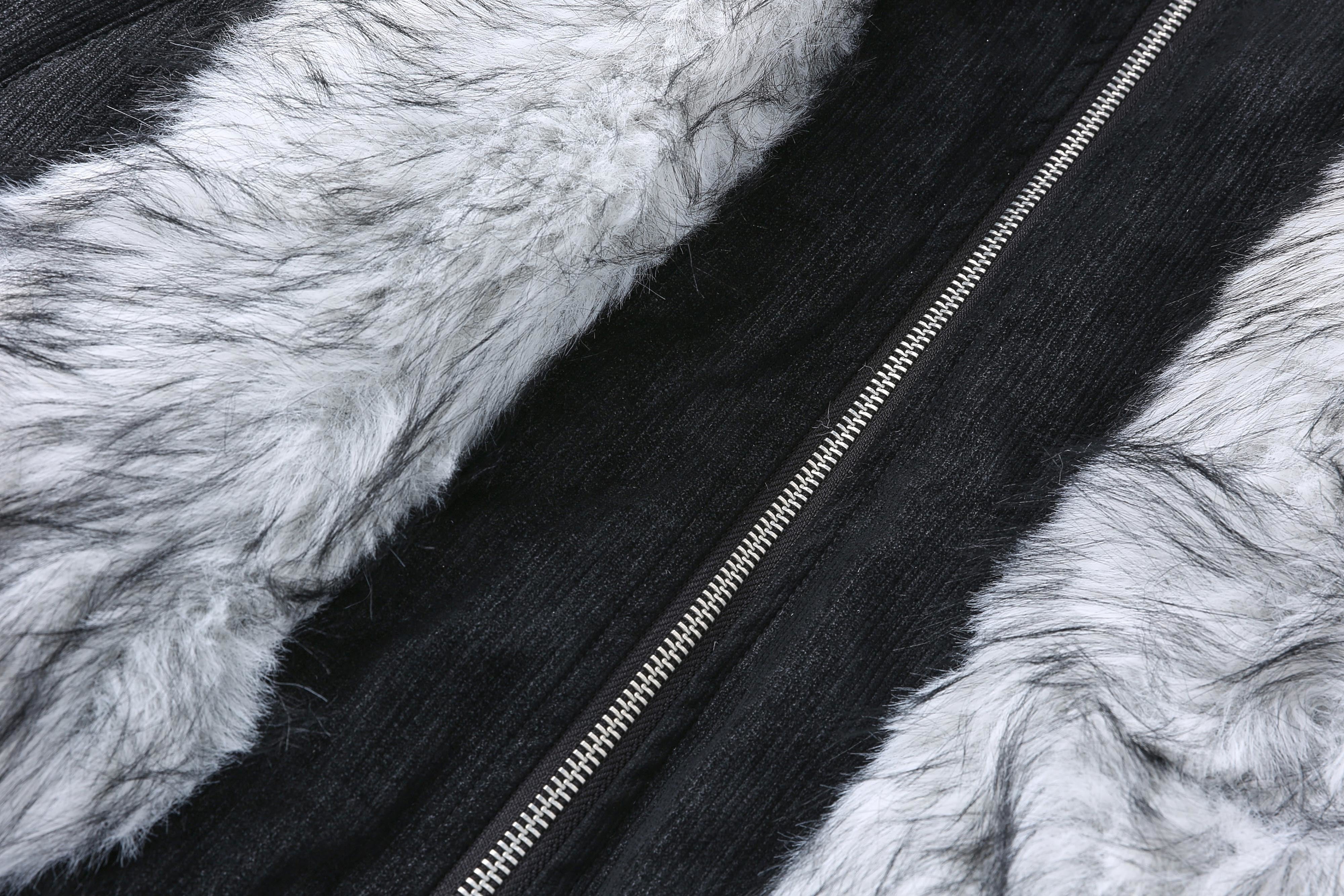3-6-5.shop Fur-Lined Corduroy Jacket
