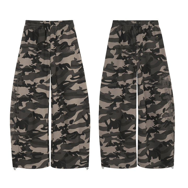 3-6-5.shop Camo Wide-Leg Track Pants