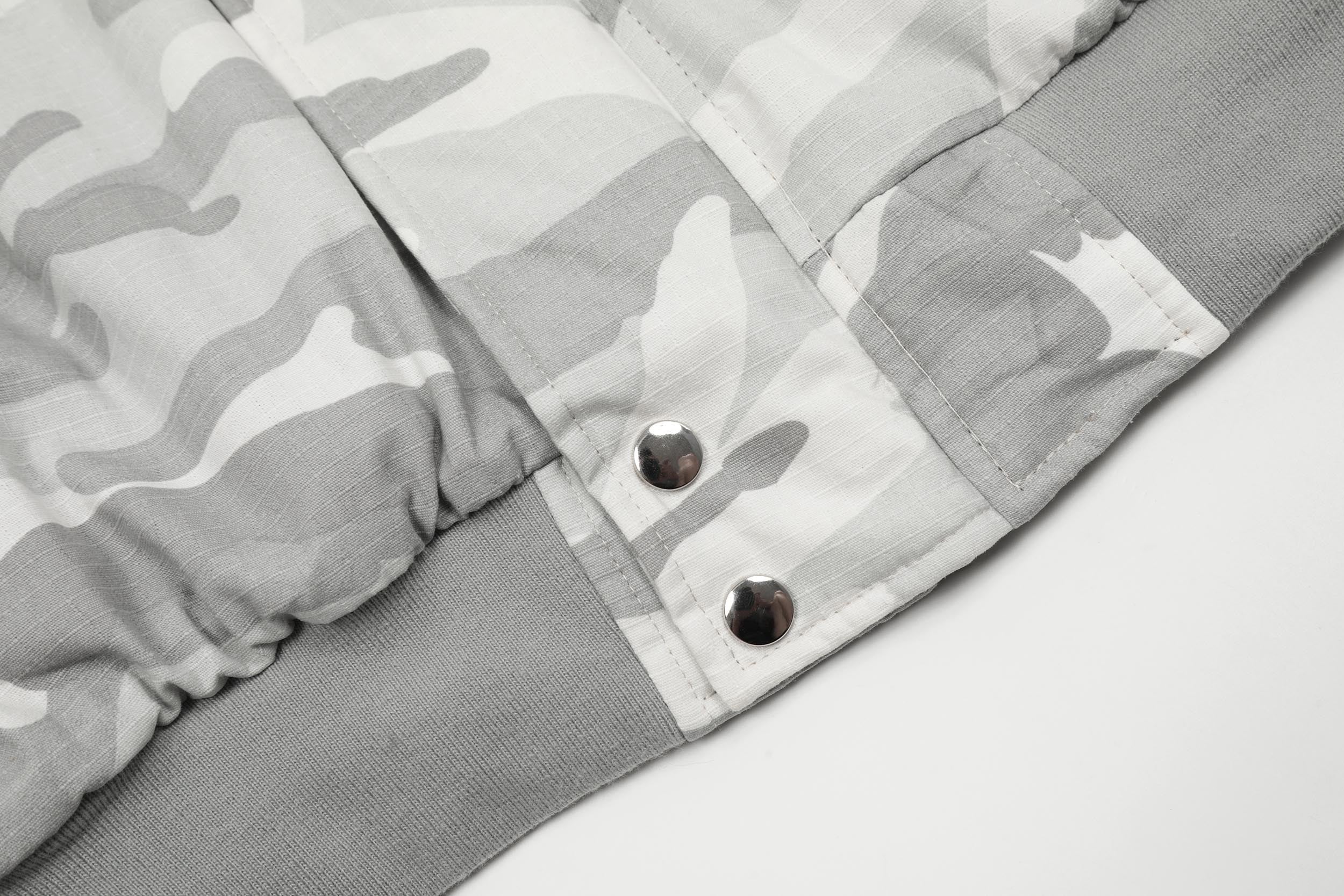 3-6-5.shop White Camo Faux Fur Hooded Padded Jacket