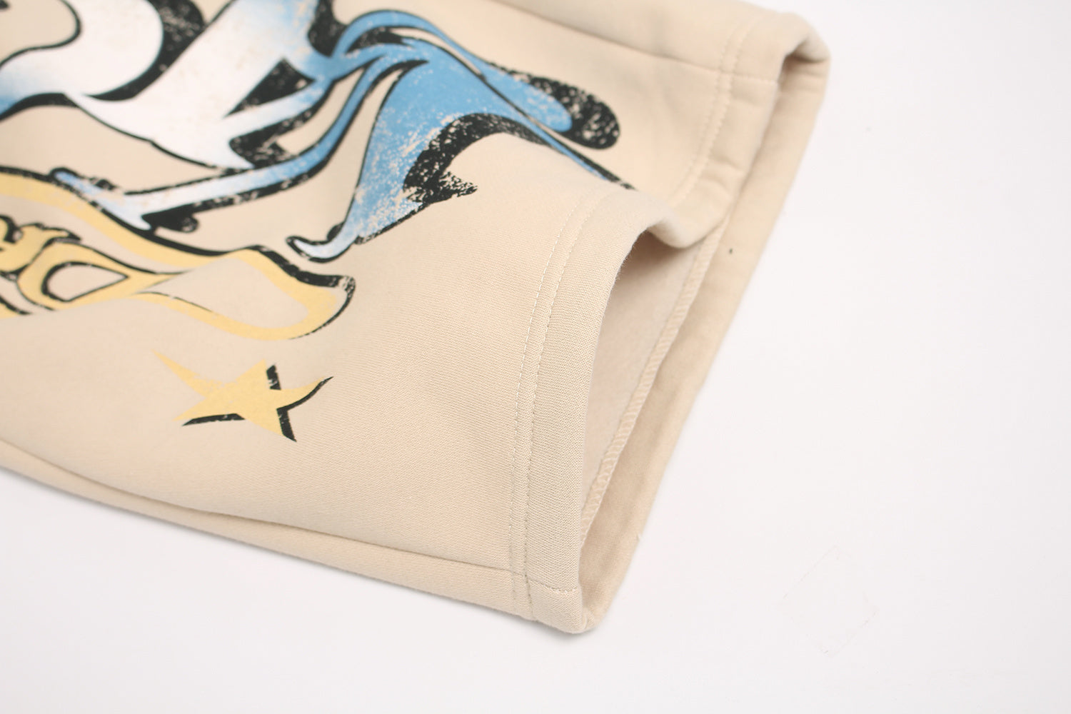 3-6-5.shop Fleece-Lined Letter Graphic Wide-Leg Sweatpants