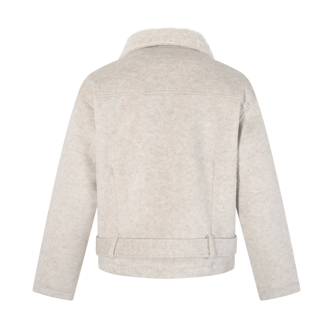 3-6-5.shop Fur-Collar Belted Jacket