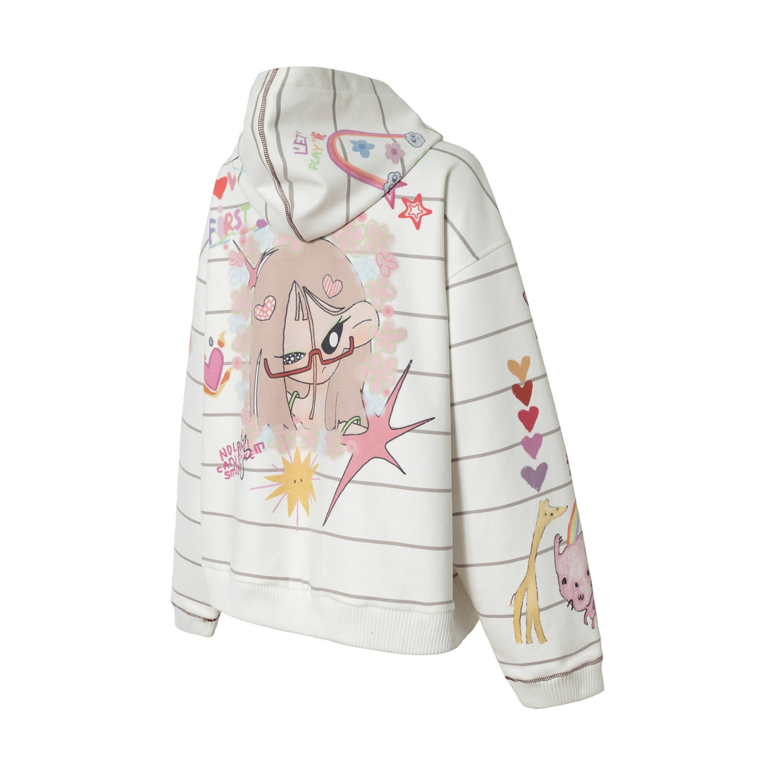 3-6-5.shop All-Over Graphic Zip Hoodie