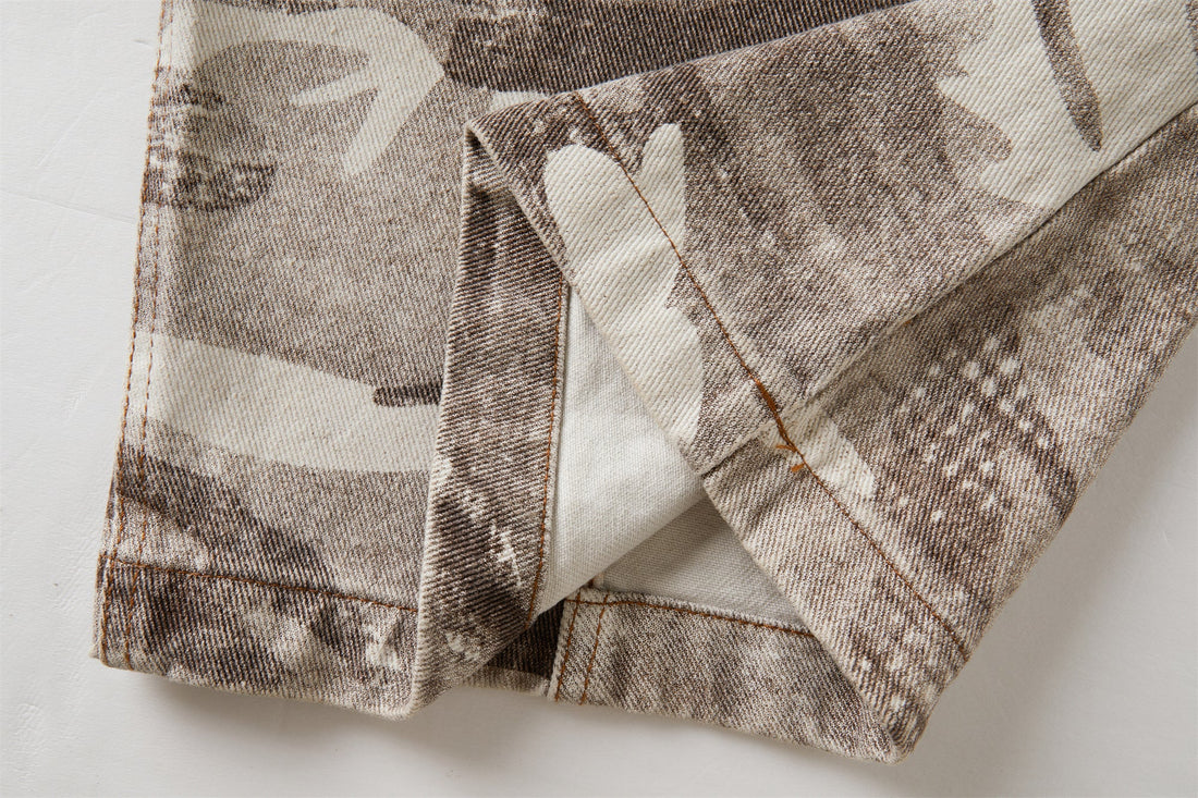 3-6-5.shop Camo Wide-Leg Cargo Pants