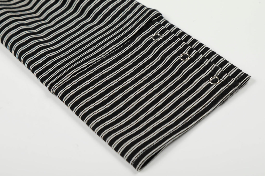3-6-5.shop Striped Graphic Zip Hoodie