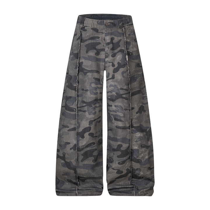 3-6-5.shop Dark Camo Wide-Leg Pants