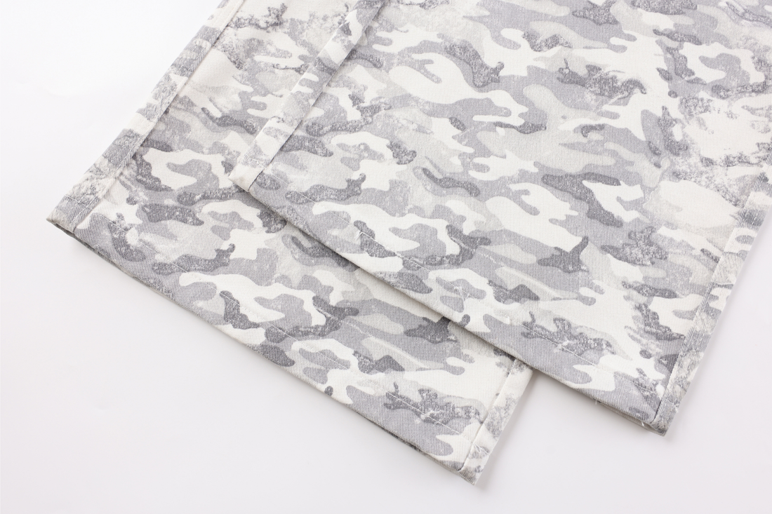 3-6-5.shop Camo Patchwork Cargo Curved Pants