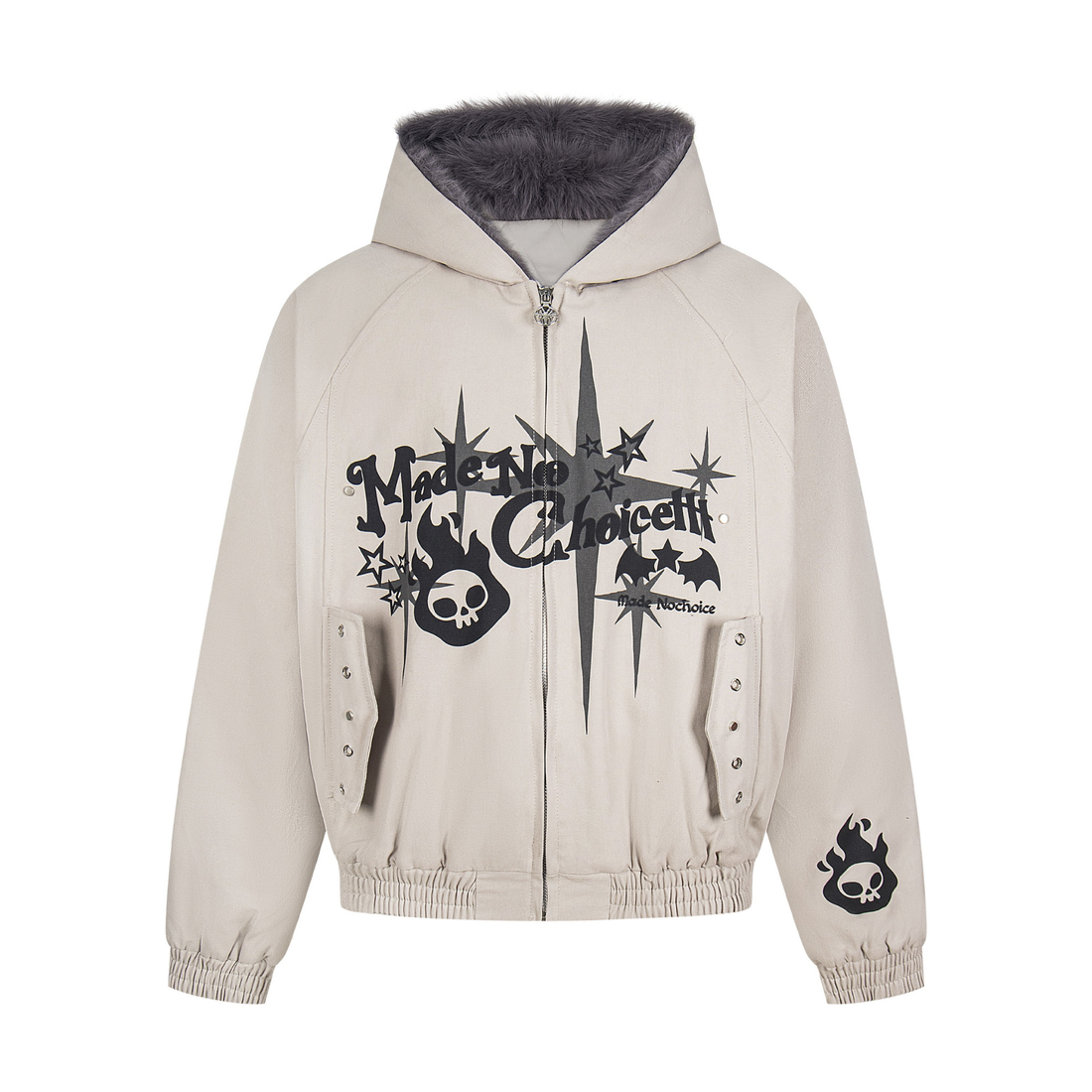 3-6-5.shop Faux Fur Collar Quilted Jacket