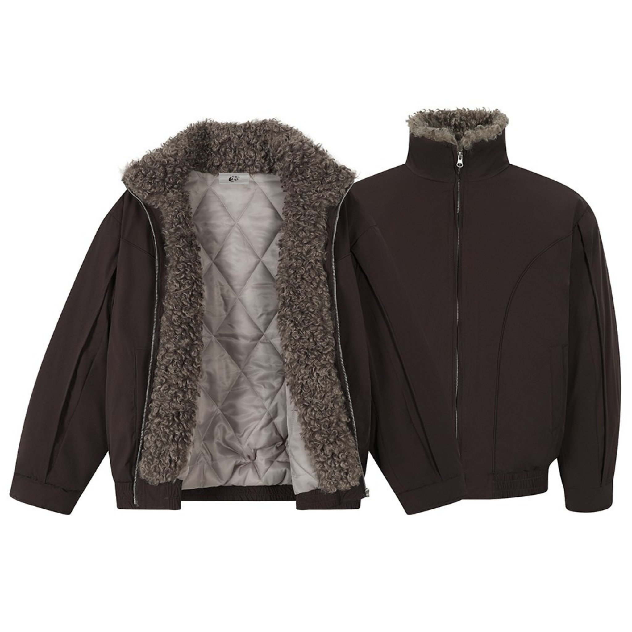 3-6-5.shop Faux Shearling Lined Jacket