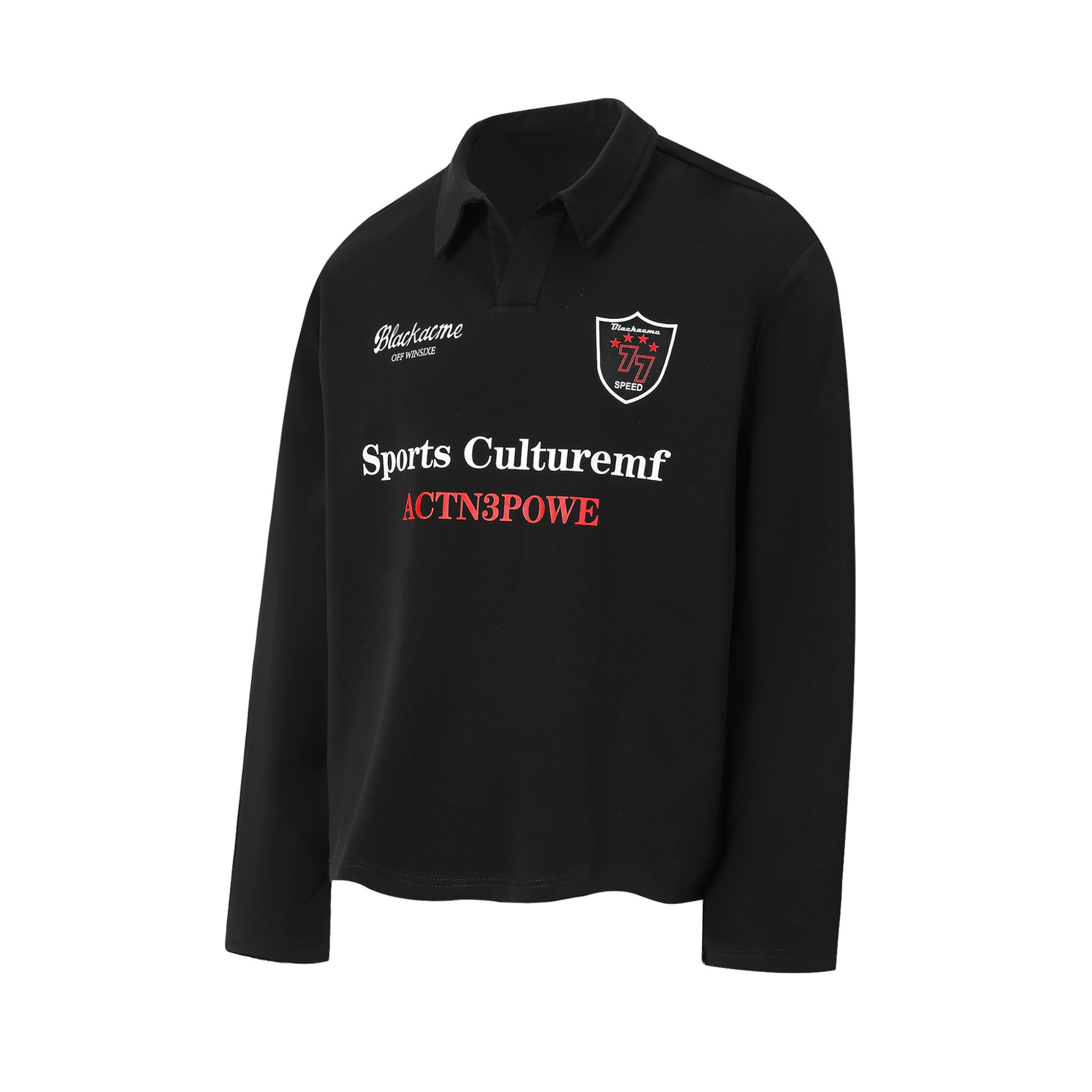 3-6-5.shop Sports Crest Long-Sleeve Polo