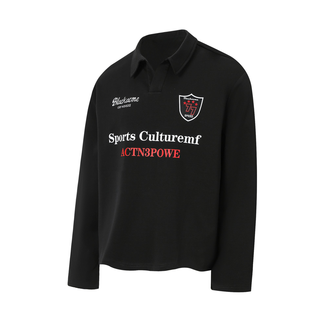 3-6-5.shop Sports Crest Long-Sleeve Polo