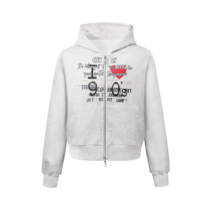 3-6-5.shop Graphic Zip Hoodie