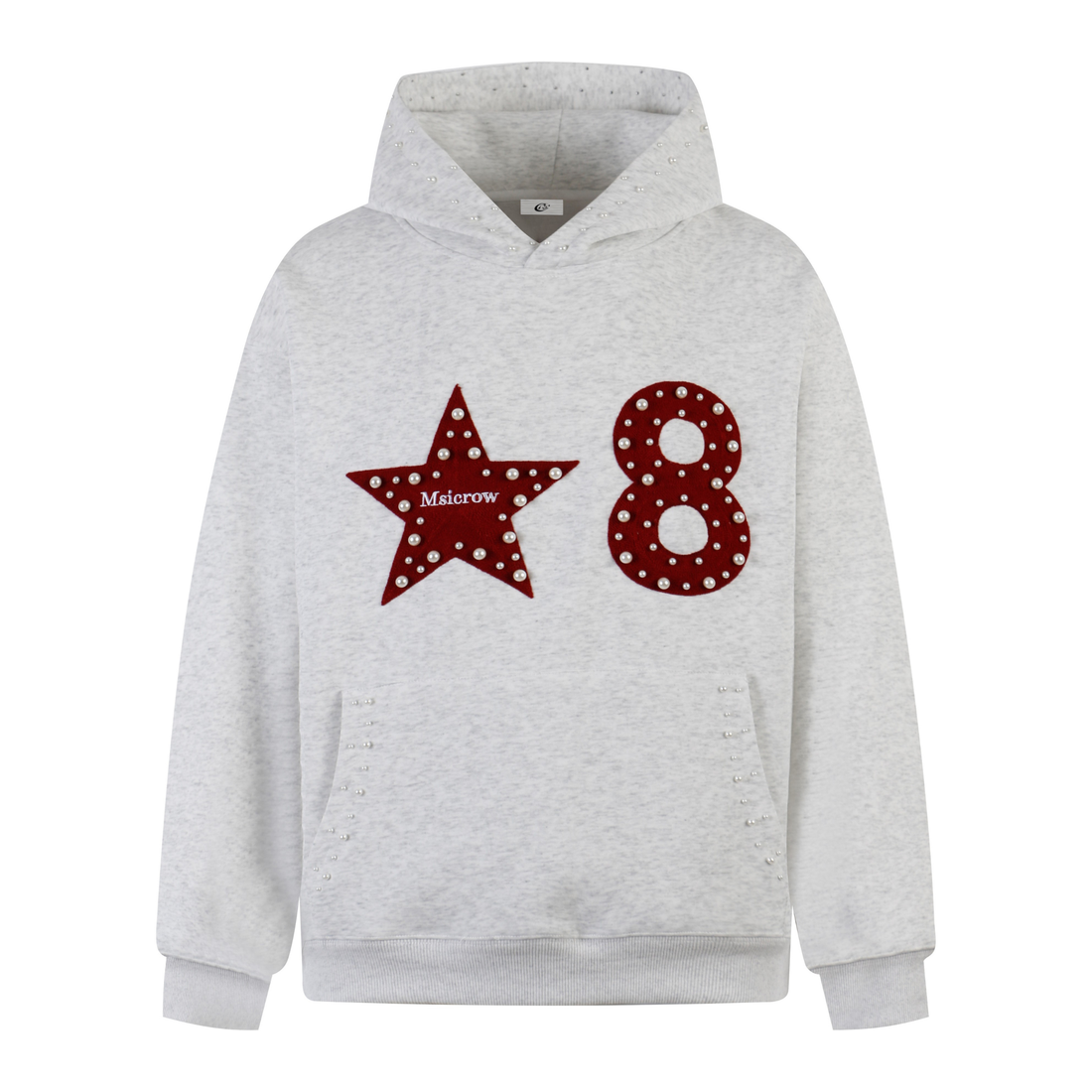3-6-5.shop Star & Number Appliqué Hoodie
