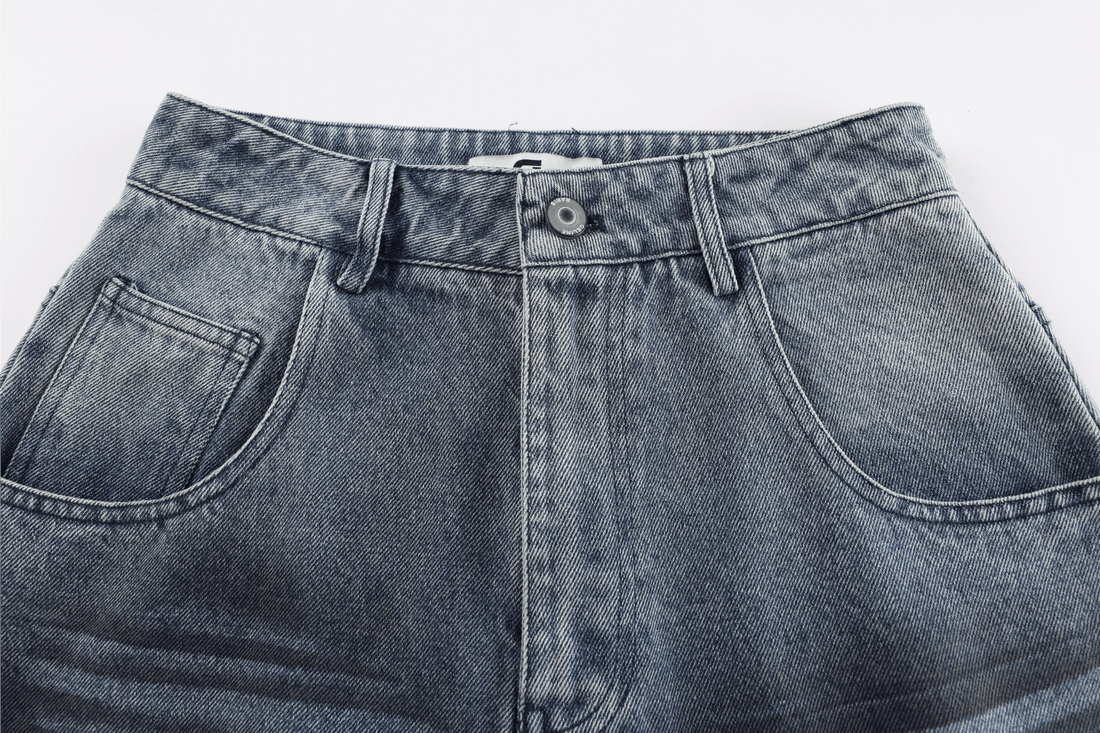 3-6-5.shop Wave-Wash Barrel Jeans