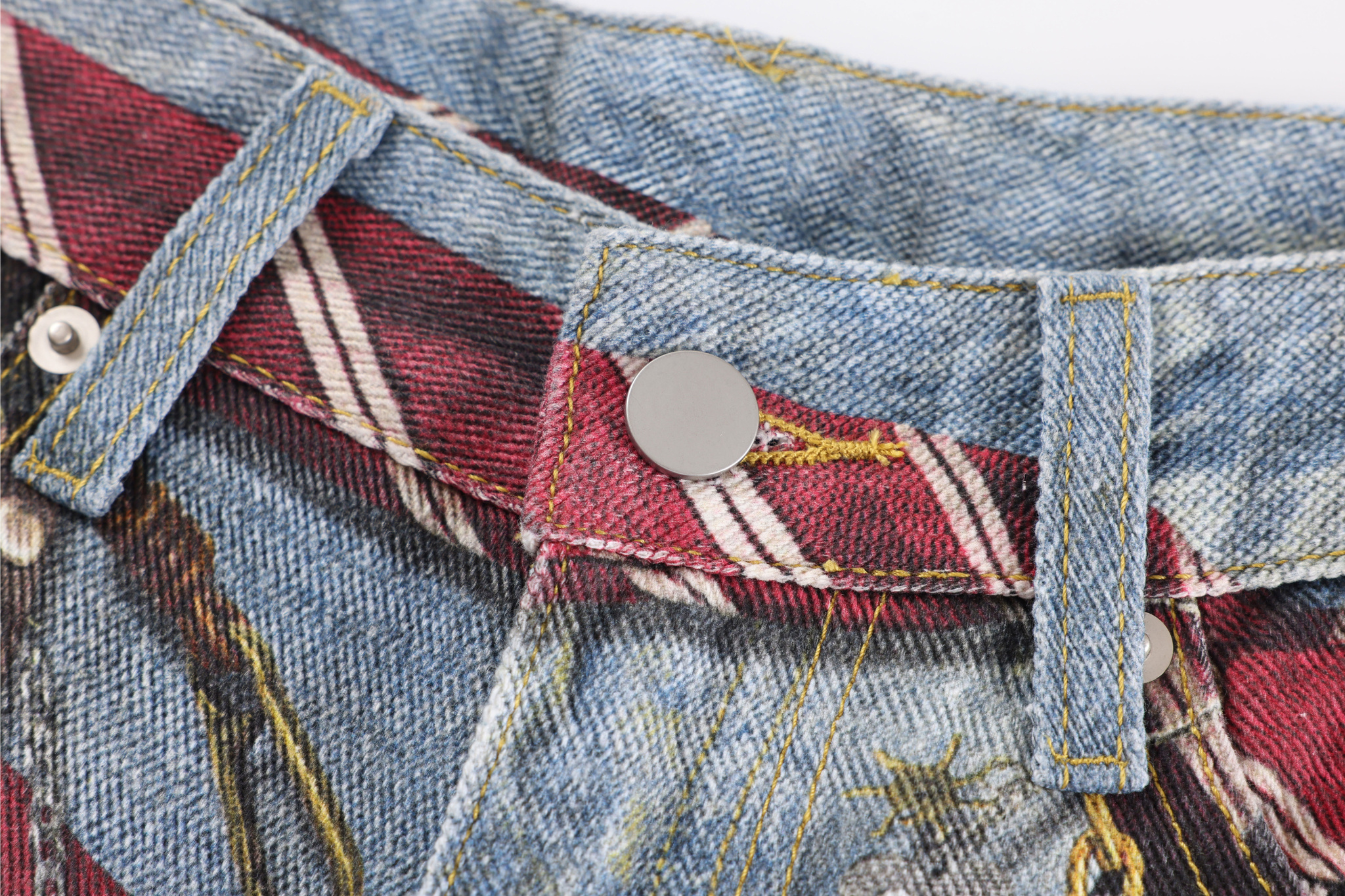 3-6-5.shop Tie-Detailed Washed Barrel Jeans