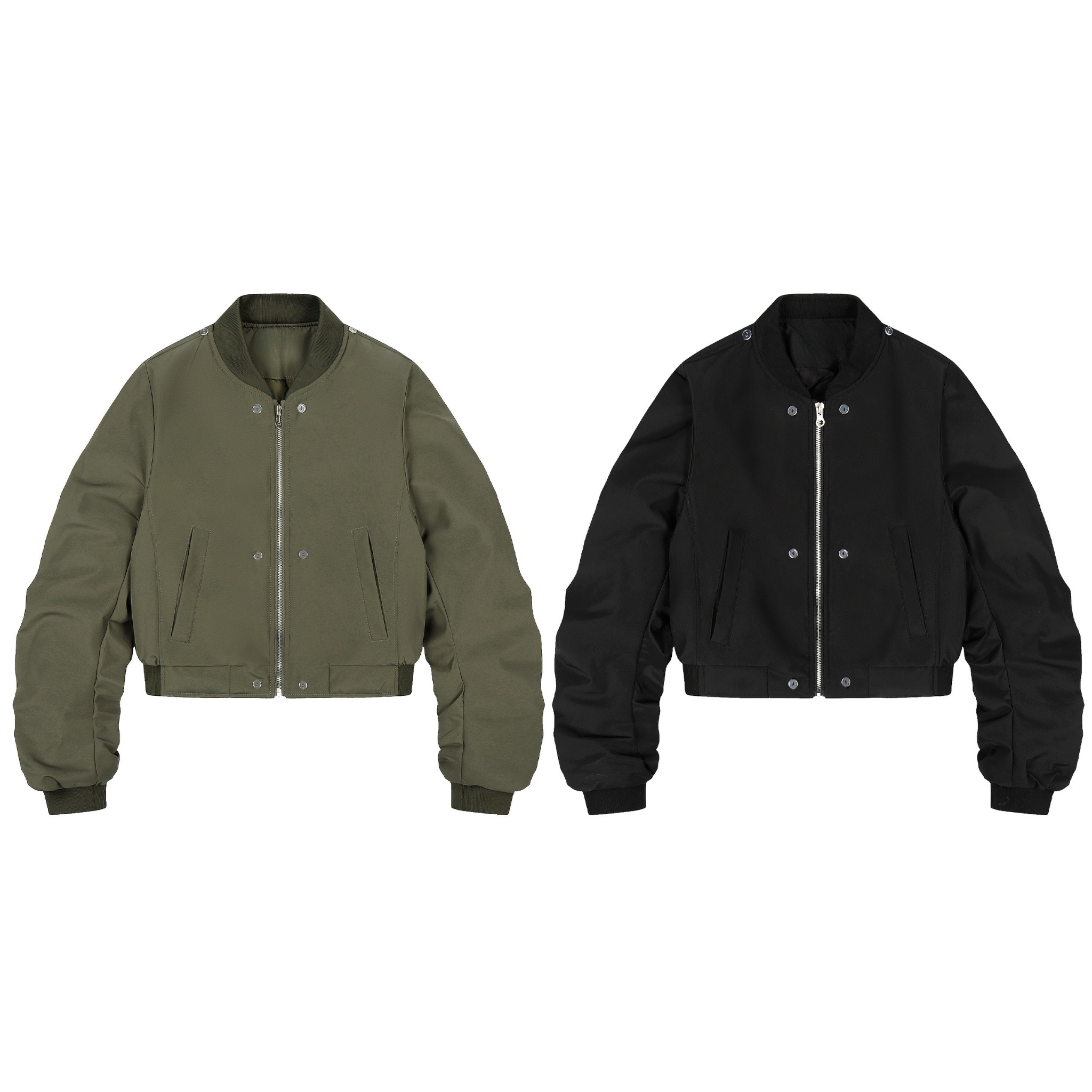 3-6-5.shop Detachable Faux Fur Scarf Bomber Jacket