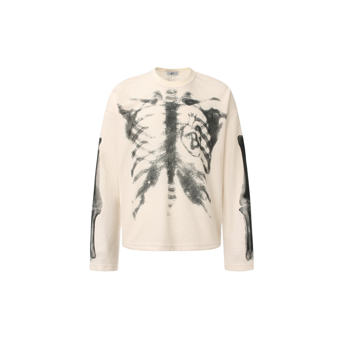 3-6-5.shop Skeleton Print Long Sleeve Tee