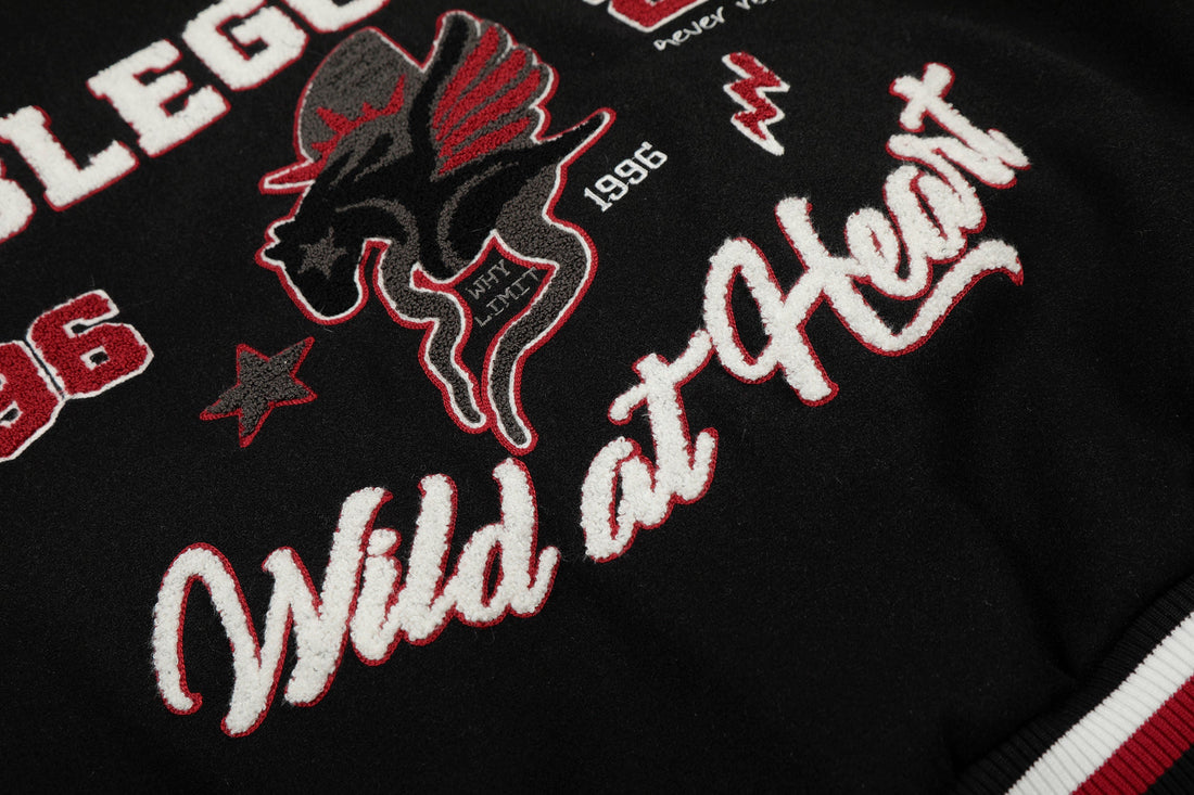 3-6-5.shop Wild at Heart Varsity Jacket
