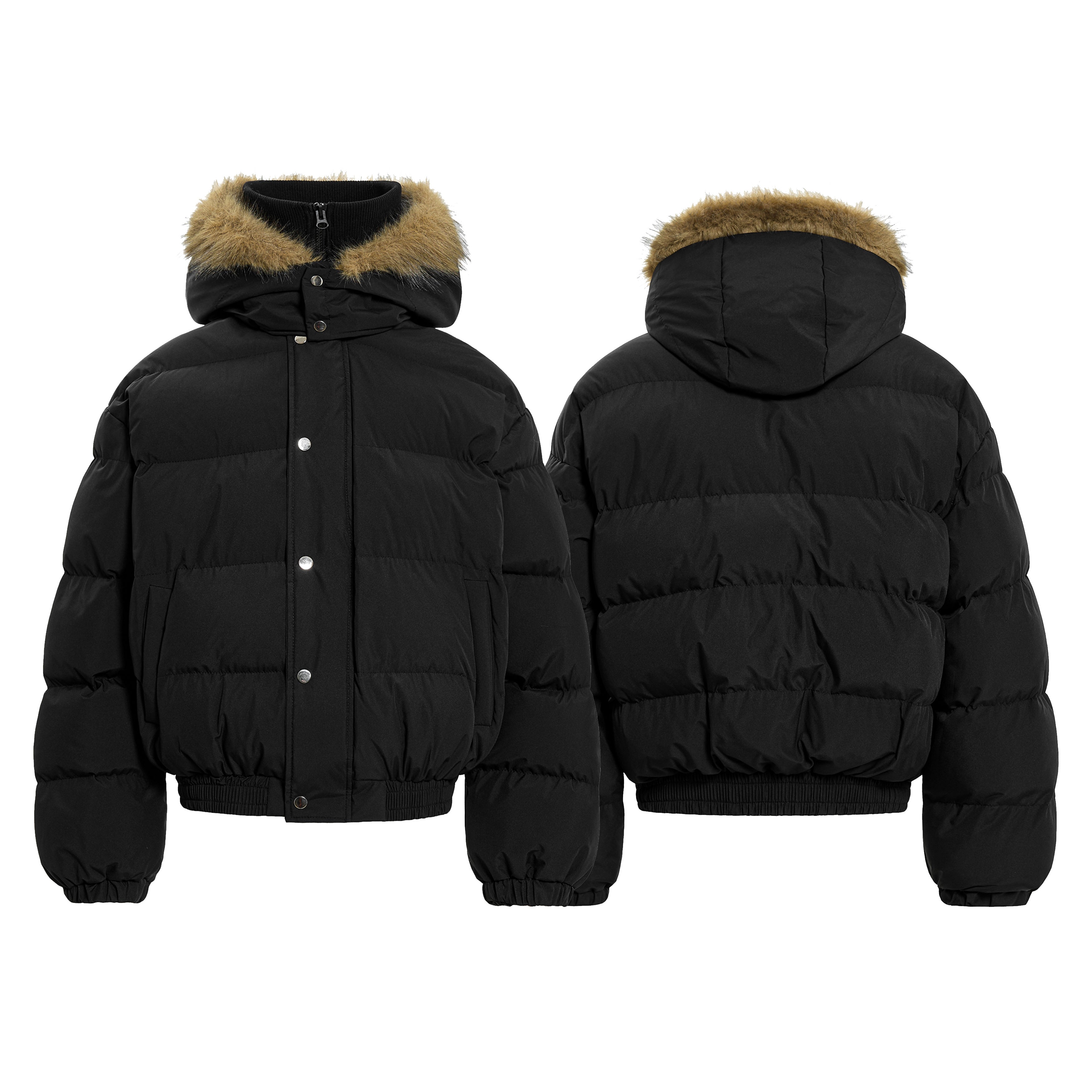 3-6-5.shop Fur-Trim Puffer Jacket