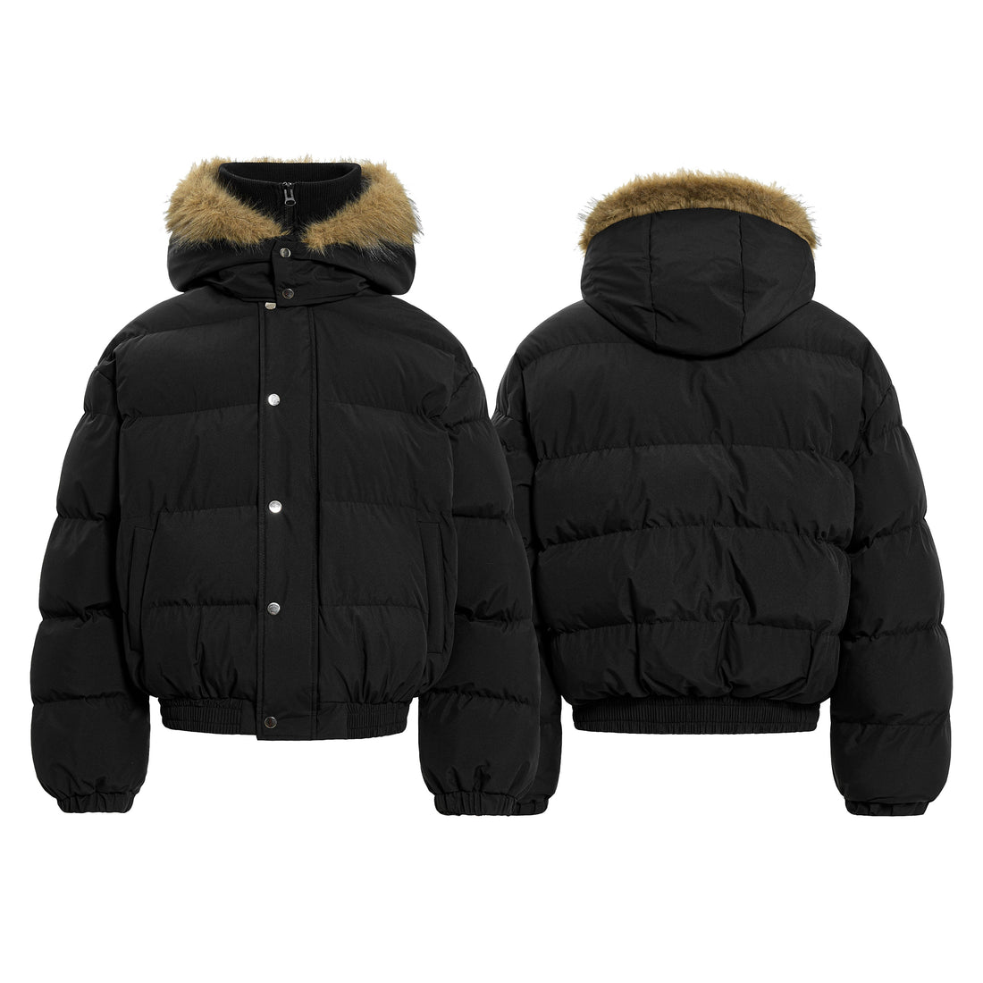3-6-5.shop Fur-Trim Puffer Jacket